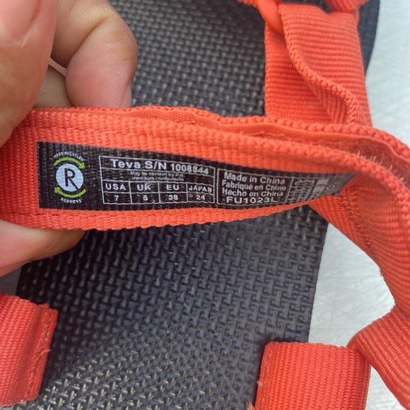 Teva Orange and Black Sandals - Picture 6 of 6